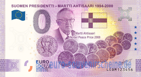 LEBM-2021-10 SUOMEN PRESIDENTTI -  MARTTI AHTISAARI 1994-2000 